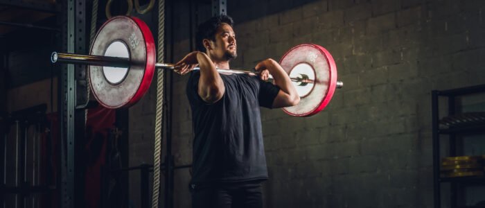 Squat barre devant