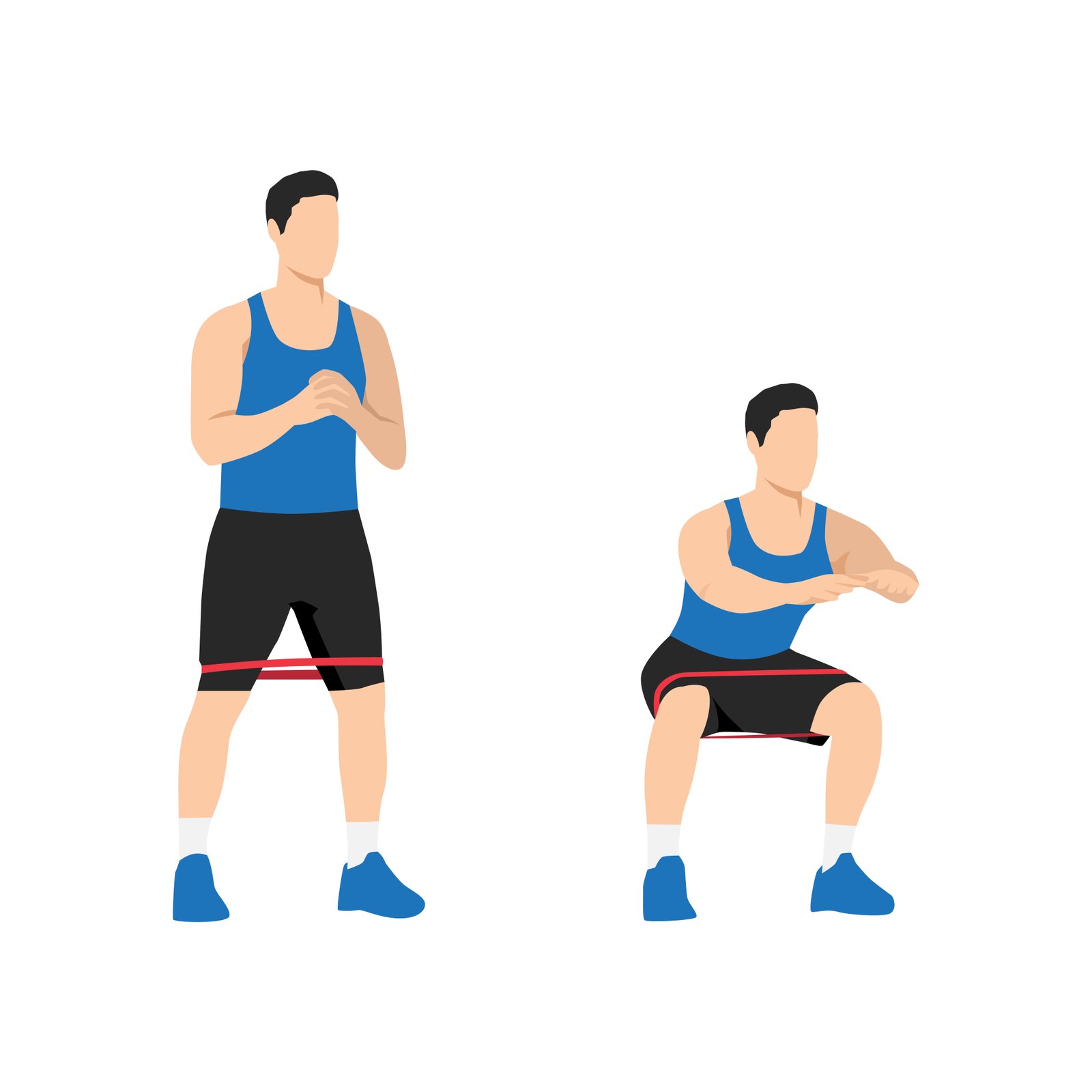 Squat avec élastique