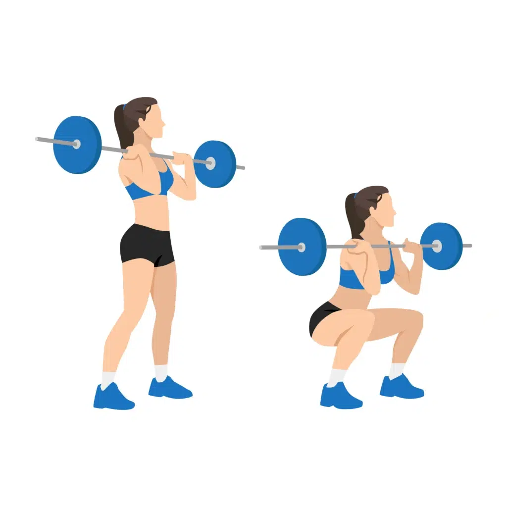 Squat barre devant