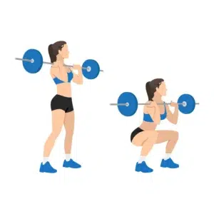 LES MOLLETS 15 Squat barre devant