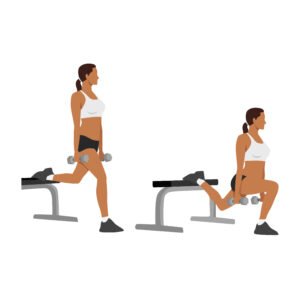 Squat bulgare avec haltères