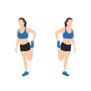 étirement des quadriceps