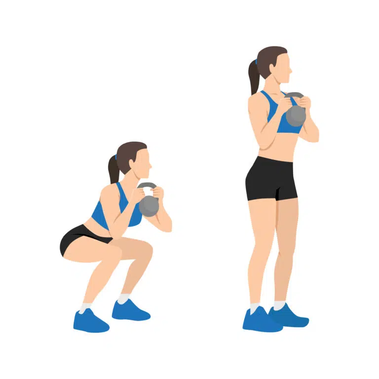 Kettlebell Goblet Squat 1 Kettlebell goblet squat