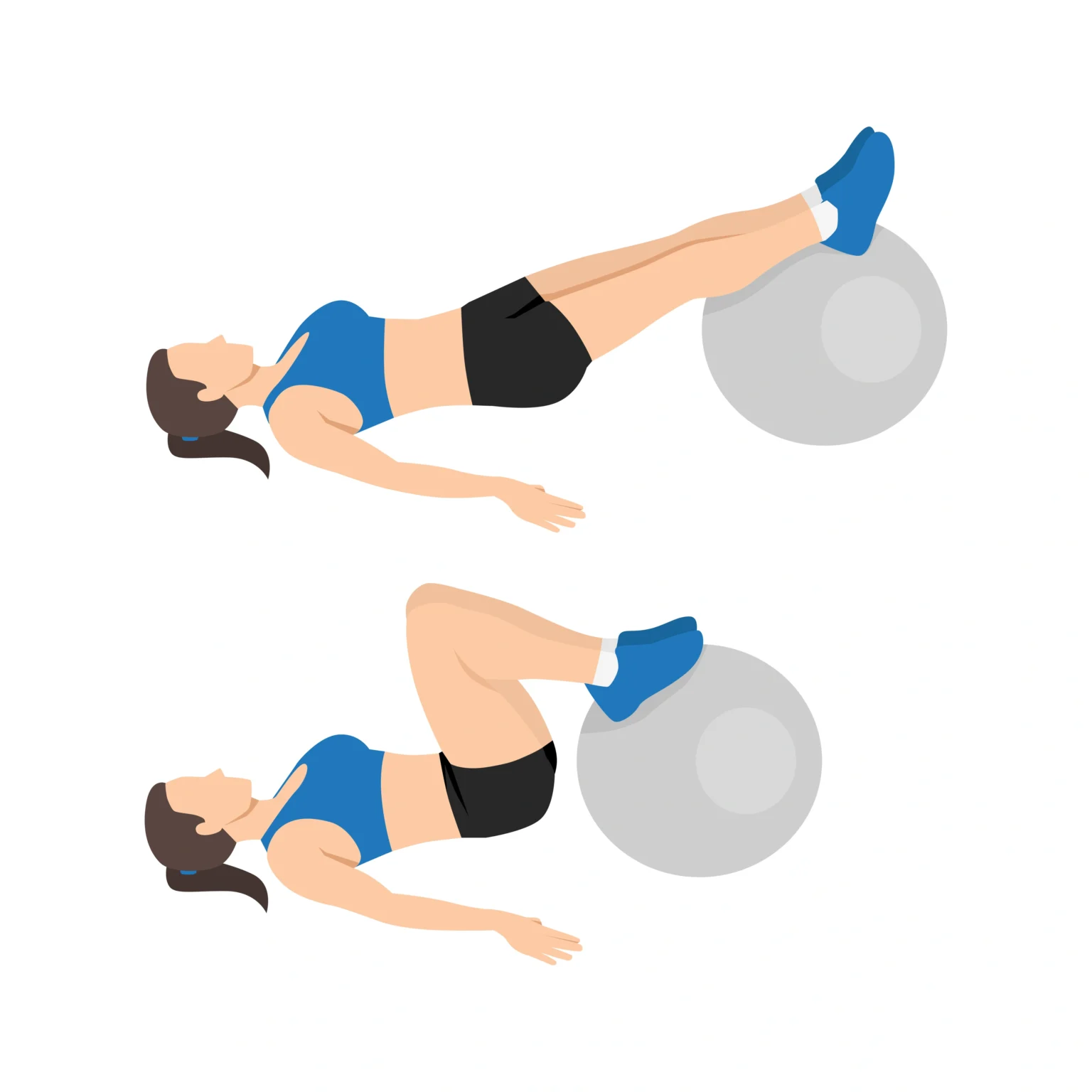 Swiss Ball Hamstring Curl 1 Swiss Ball Hamstring Curl