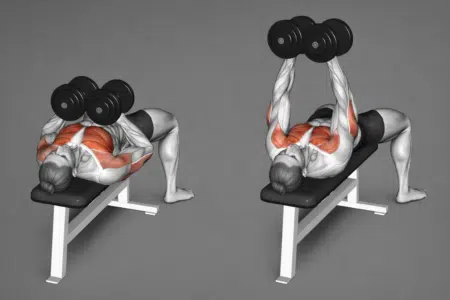 Hex press avec haltères, exercice pectoraux