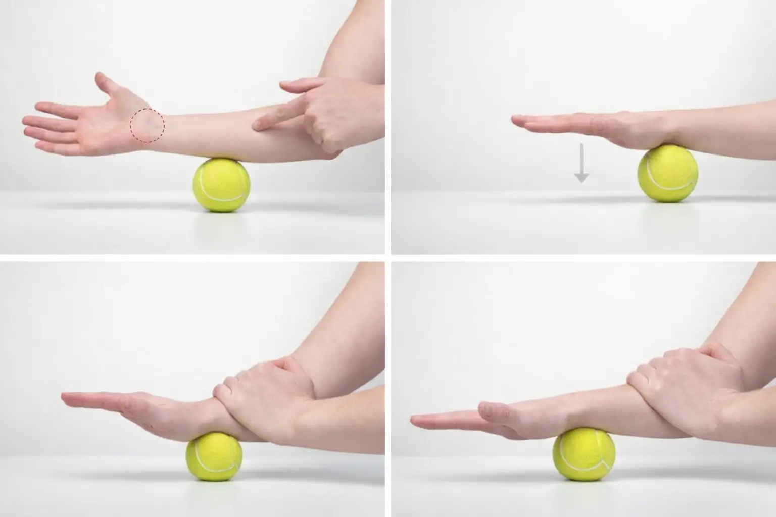 Technique d'automassag à la balle de massage ) Long supinateur