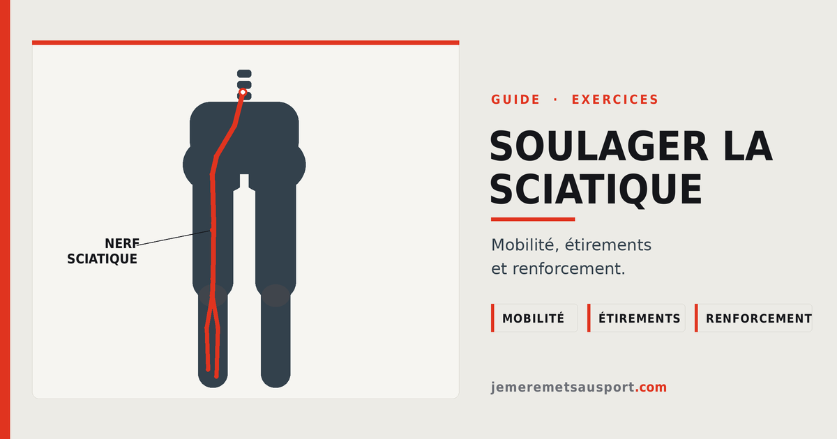 Trajet du nerf sciatique du bas du dos à la jambe — exercices pour soulager la sciatique.