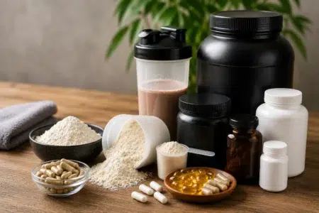 Nos derniers articles (Sport&Santé) 7 Compléments alimentaires sous forme de poudres, gélules et capsules avec shaker protéiné