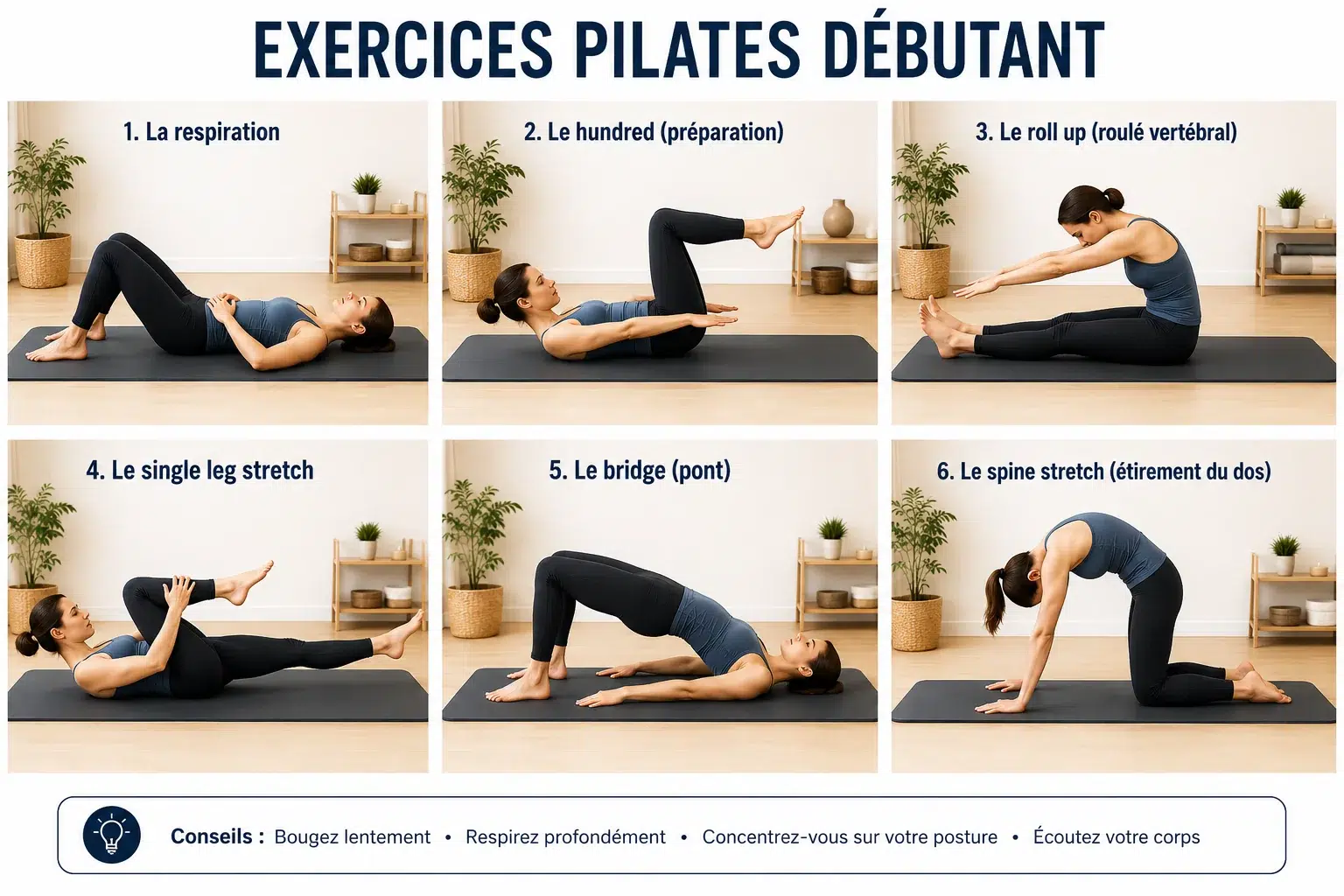 Exercices pilates